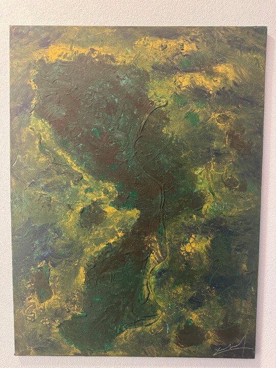 Painting titled "Acrylique sur toile…" by Christopher Leibundguth, Original Artwork, Acrylic Mounted on Wood Stretcher frame