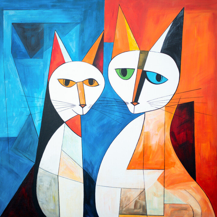 Loli y Fernando 绘画, 27.6x27.6 in