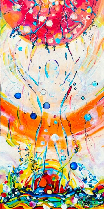 LES PIEDS DANS LA COULEUR 绘画, 23.6x11.8 in