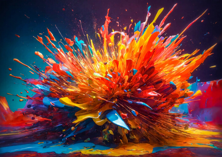 Digital Arts titled "LE CORAIL LUMINEUX…" by Blaise Lavenex, Original Artwork, AI generated image