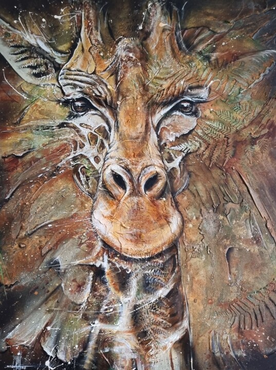 Girafe 绘画, 45.7x35 in