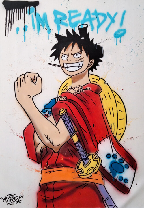 One Piece - Rubber 绘画, 39.4x27.6 in