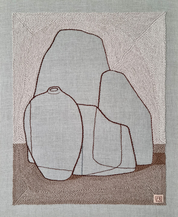 Vase Composition V’23 纺织艺术, 28.7x23.6 in
