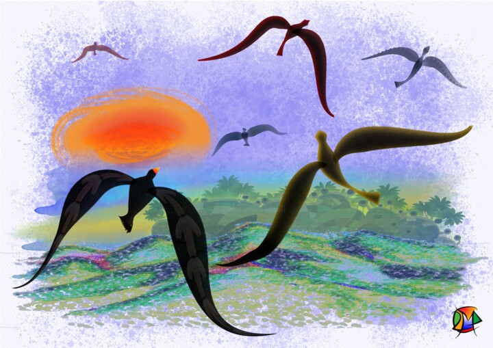 Vrije vlucht vogels 数字艺术