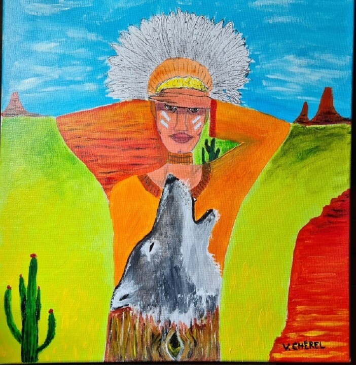 TOTEM Painting, 15.8x15.8 in