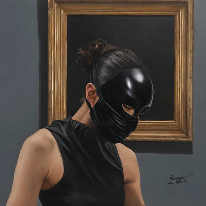 The Mask 绘画, 36x36 in