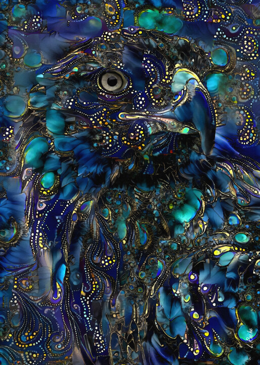 Aguila de noche 绘画, 27.6x19.7 in