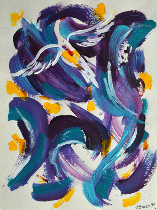 Flight 绘画, 7.7x5.8 in