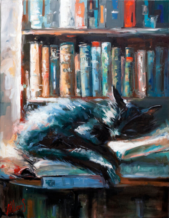 绘画 标题为“Dreaming on the Boo…” 由Alexandr Klemens, 原创艺术品, 油