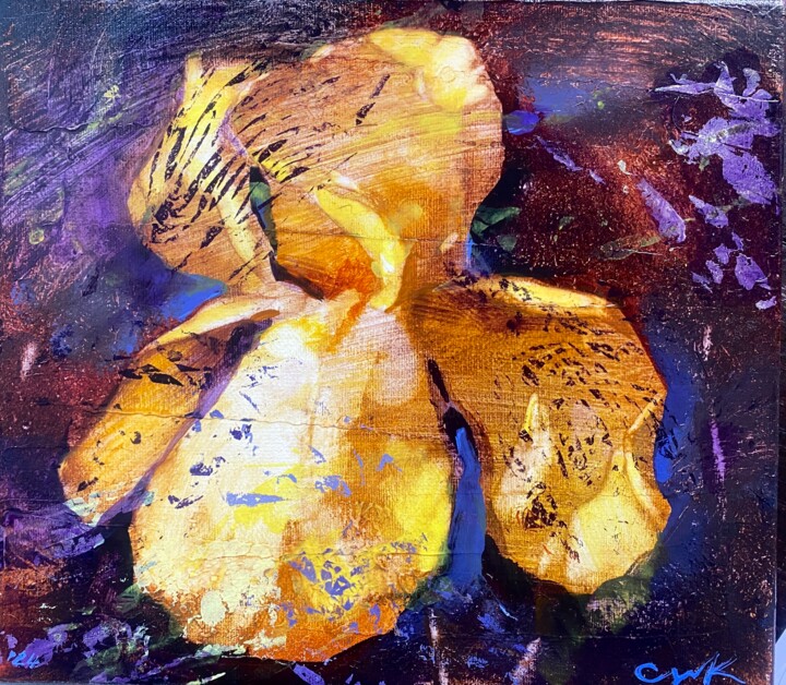 "Iris" başlıklı Tablo Katsiaryna Sumarava tarafından, Orijinal sanat, Petrol Ahşap Sedye çerçevesi üzerine monte edilmiş