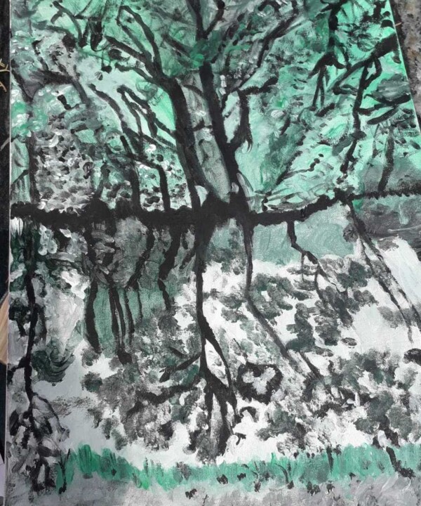 Pintura titulada "Reflets" por Colette Deschamps, Obra de arte original, Acrílico