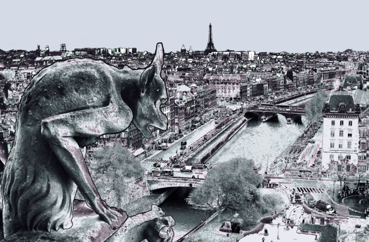 Photography titled "Eiffel Tower, Seine…" by Pablo Guillamon, Original Artwork, Digital Photography