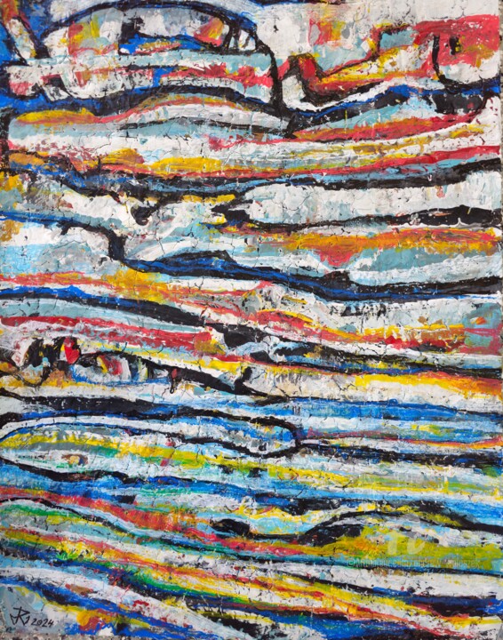 Painting titled "Coastline (6th Exti…" by Andrew Walaszek, Original Artwork, Acrylic