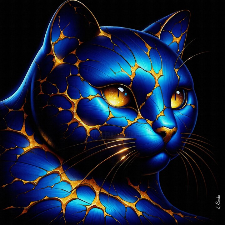 Blue Rey 24 Pittura, 23,6x23,6 in