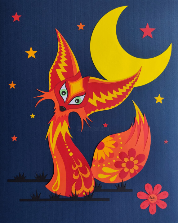 Flamboyant, la sentinelle des sables Kolaj, 19,7x15,8 in