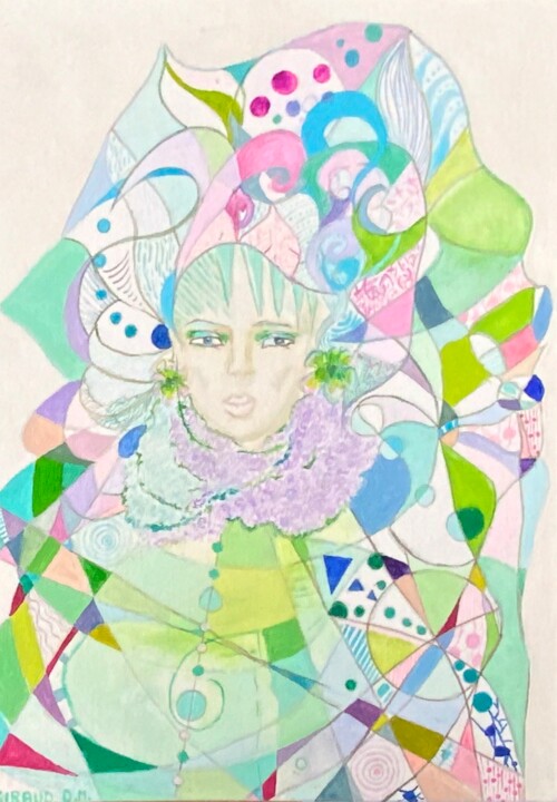 Carnaval 绘画, 13x9.5 in