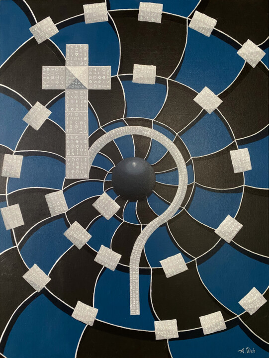 Harmony of Saturn Painting, 31.5x23.6 in