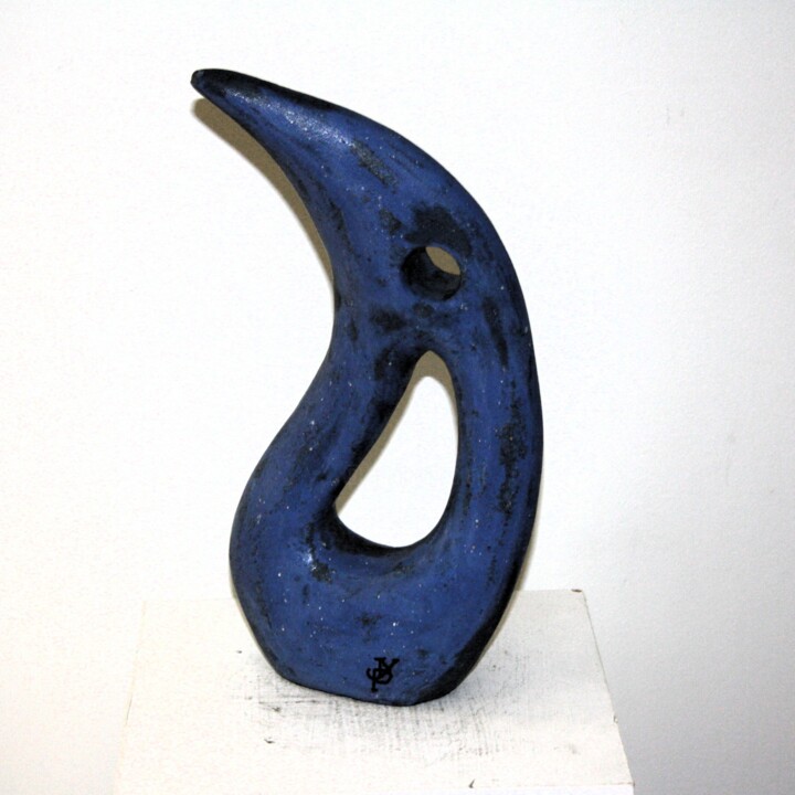 Virgule Bleue 雕塑, 13.4x4.7 in