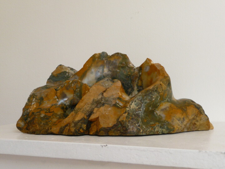 Sculptuur getiteld "Petit paysage" door Laurent Boucheron, Origineel Kunstwerk, Steen