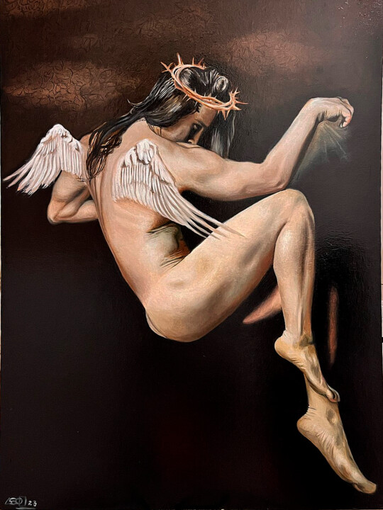 Cristo Angel 绘画, 31.5x23.6 in