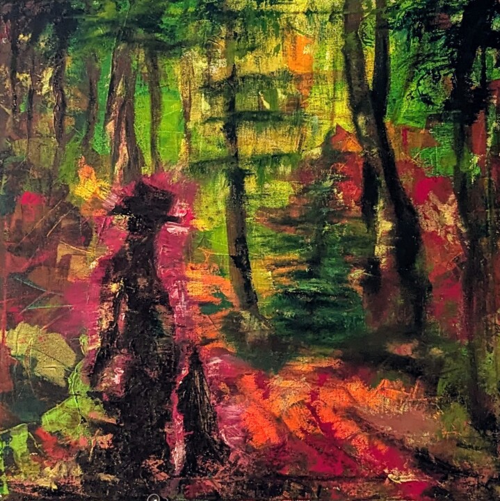 Schattenwald 绘画, 23.6x23.6 in