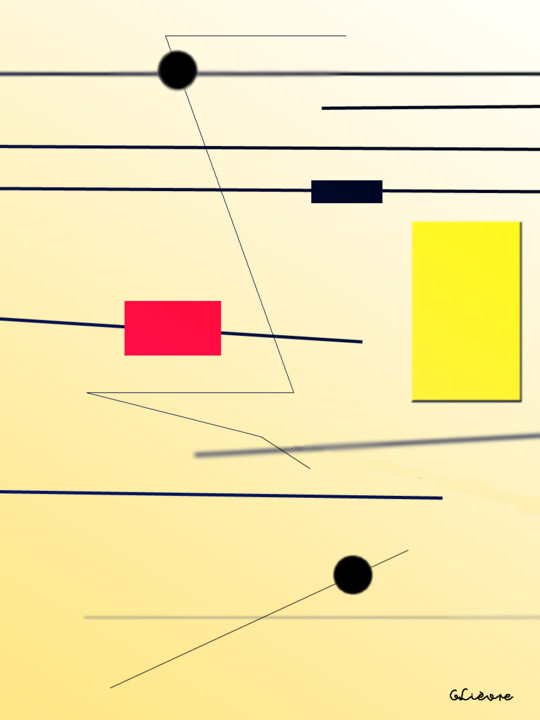 Arts numériques intitulée "Super Light 1" par Georges Lievre, Œuvre d'art originale, Peinture numérique
