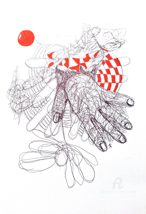 Schwarz-Rot Nr. 2 图画, 16.5x11.7 in
