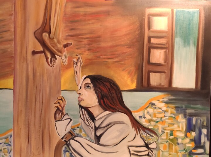 Folie de Dieu 绘画, 23.6x31.5 in