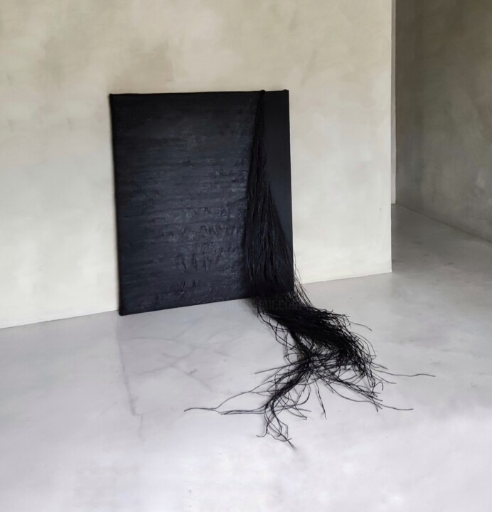 Flecos seductores 섬유 예술, 25.6x21.7 in