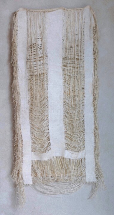 Flecos de perla salvaje 섬유 예술, 53.2x27.6 in