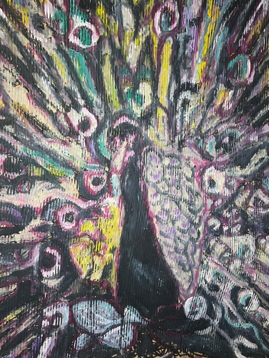 Der schwarze Pfau 绘画, 39.4x31.5 in
