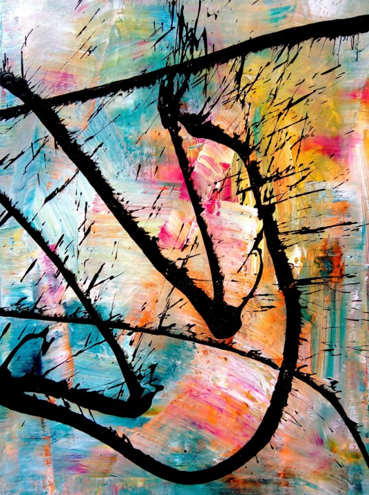 Painting titled "Ilanara - Abstracti…" by Davidian Gotis Abstraction Abstraite, Original Artwork, Acrylic