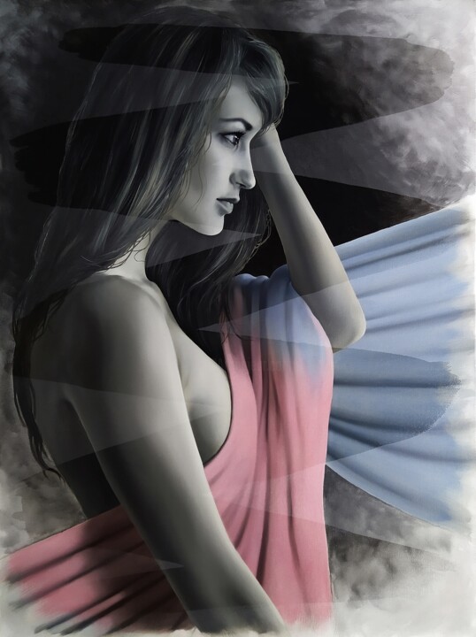 #vorreitufossiqui 绘画, 31.5x23.6 in
