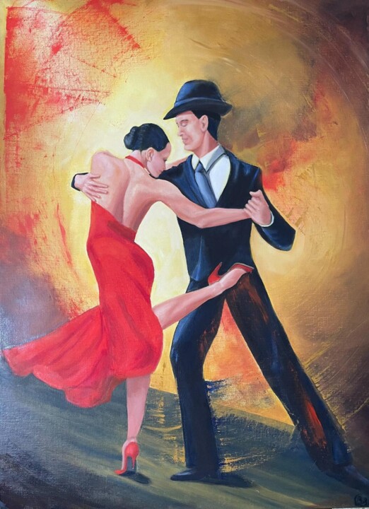 Red Gyrations 绘画, 39.4x28.7 in