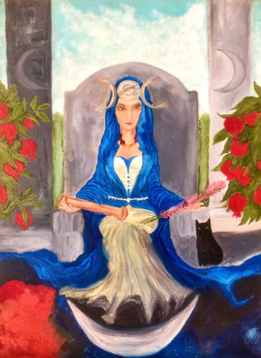 High Priestess 绘画, 23.6x17.7 in