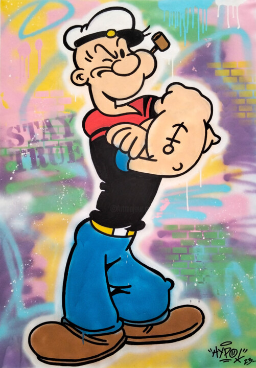 Popeye #1 绘画, 39.4x27.6 in