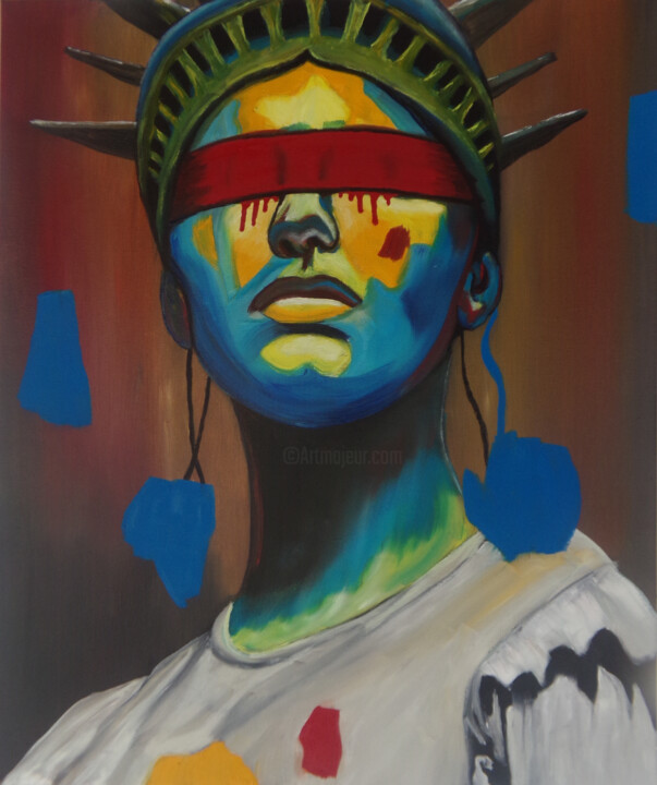 Statue of Liberty Schilderij, 23,6x19,7 in