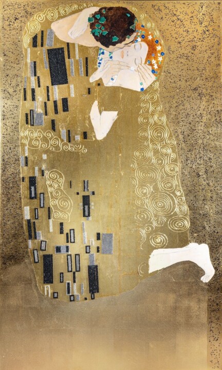 The Kiss revisited 绘画, 57.1x35.4 in