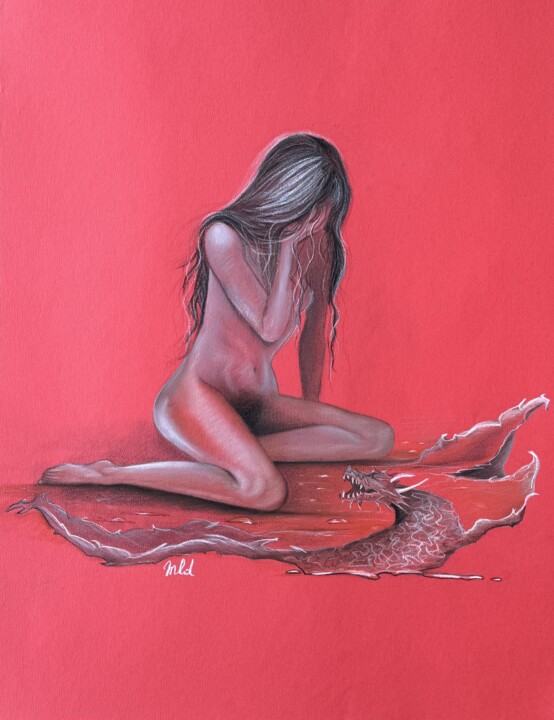 La fontaine de sang 图画, 25.6x21.7 in