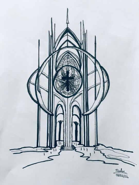 图画,  11.7x8.3 in 