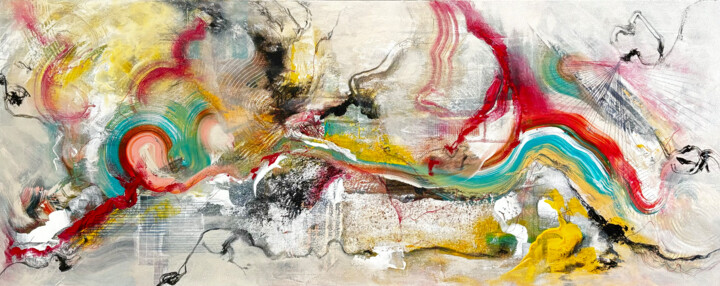 Peinture intitulée "Mool (origin)" par Taruna Singh, Œuvre d'art originale, Acrylique Monté sur Châssis en bois