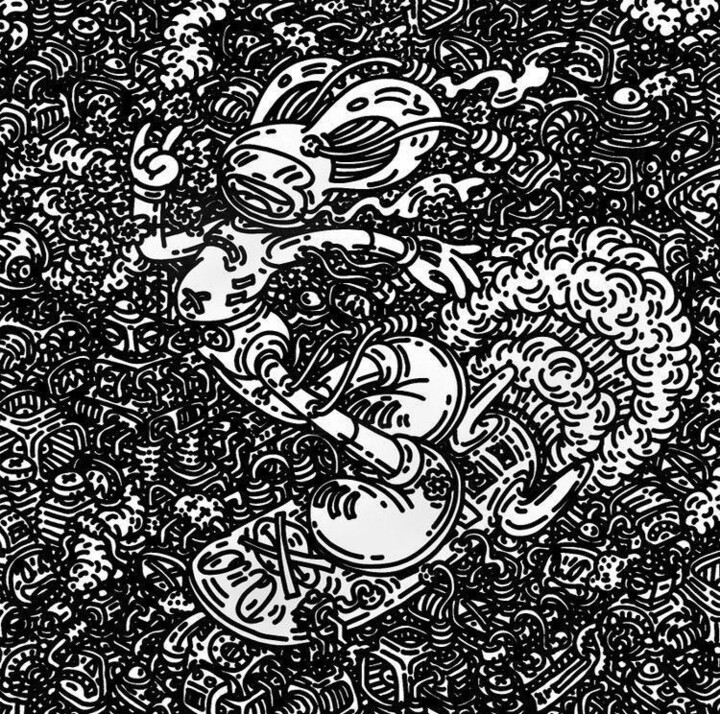 Malarstwo zatytułowany „TO THE MOON 14” autorstwa Aninta Boonnotok, Oryginalna praca