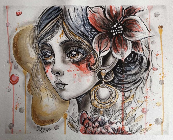 La bulle 绘画, 12.2x16.5 in