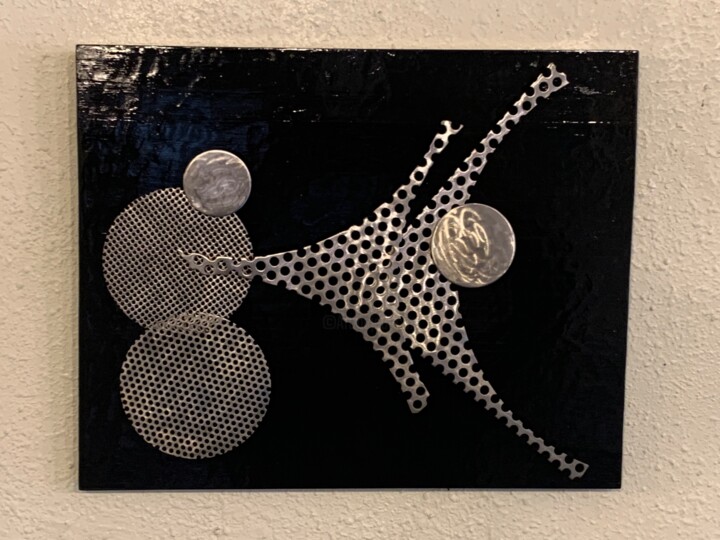 「Abstract Space」というタイトルの彫刻 David Goeckeによって, オリジナルのアートワーク, ステンレス鋼