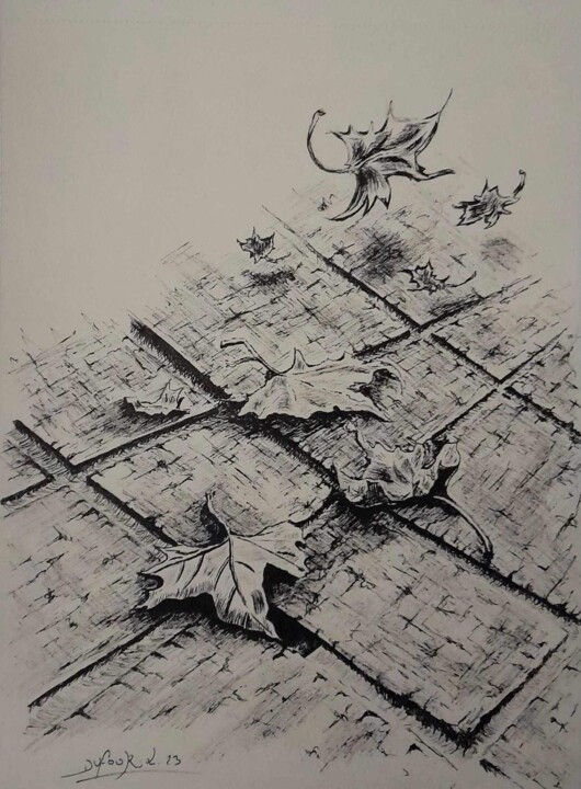 Facétieux vent. 图画, 10.8x8.3 in