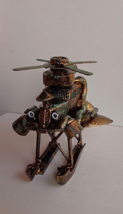 Copter steampunk decor 雕塑, 4.7x7.1 in