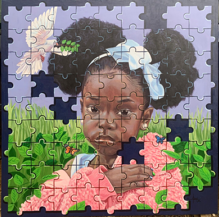 The leading dove 绘画, 47.2x47.2 in