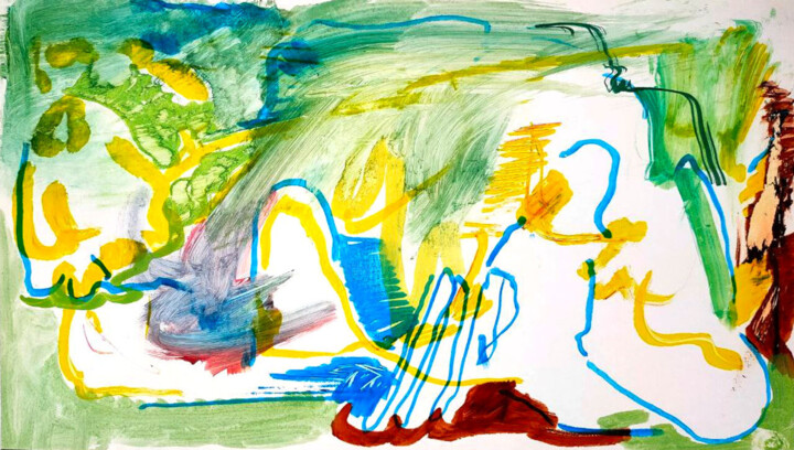Painting titled "untitled / (RCL 24)" by Lothar Neumann, Original Artwork, Acrylic