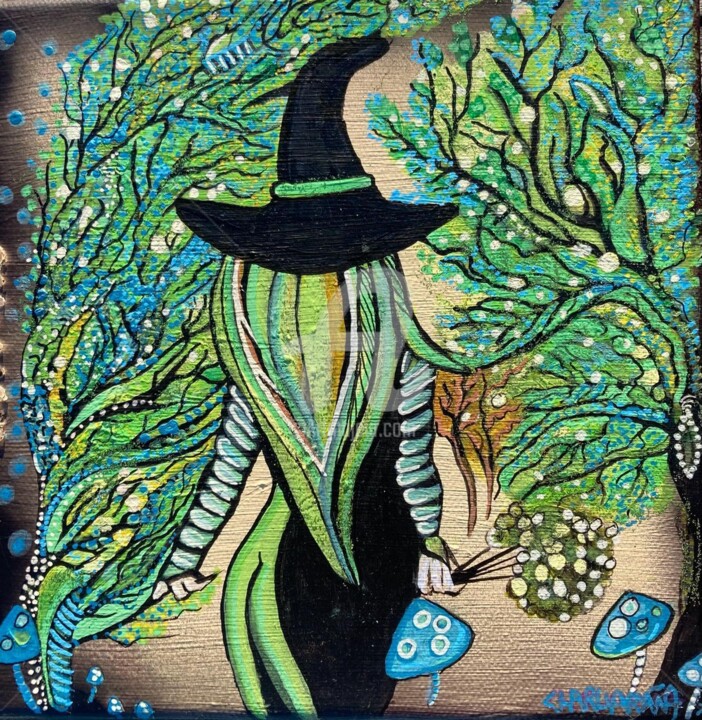 LA BRUJITA 绘画, 7.9x7.9 in