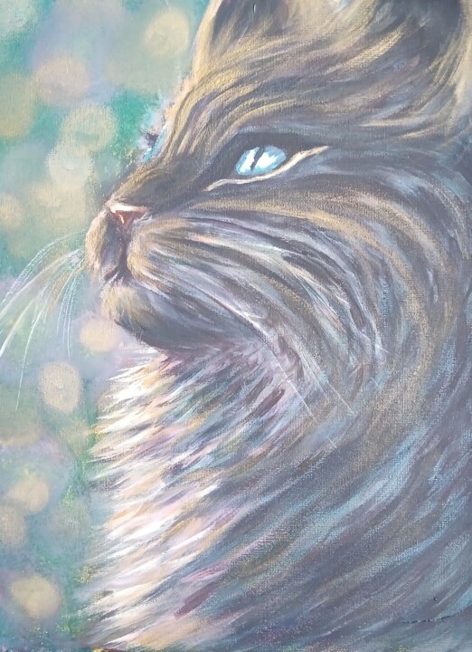 Cat 绘画, 15.8x11.8 in